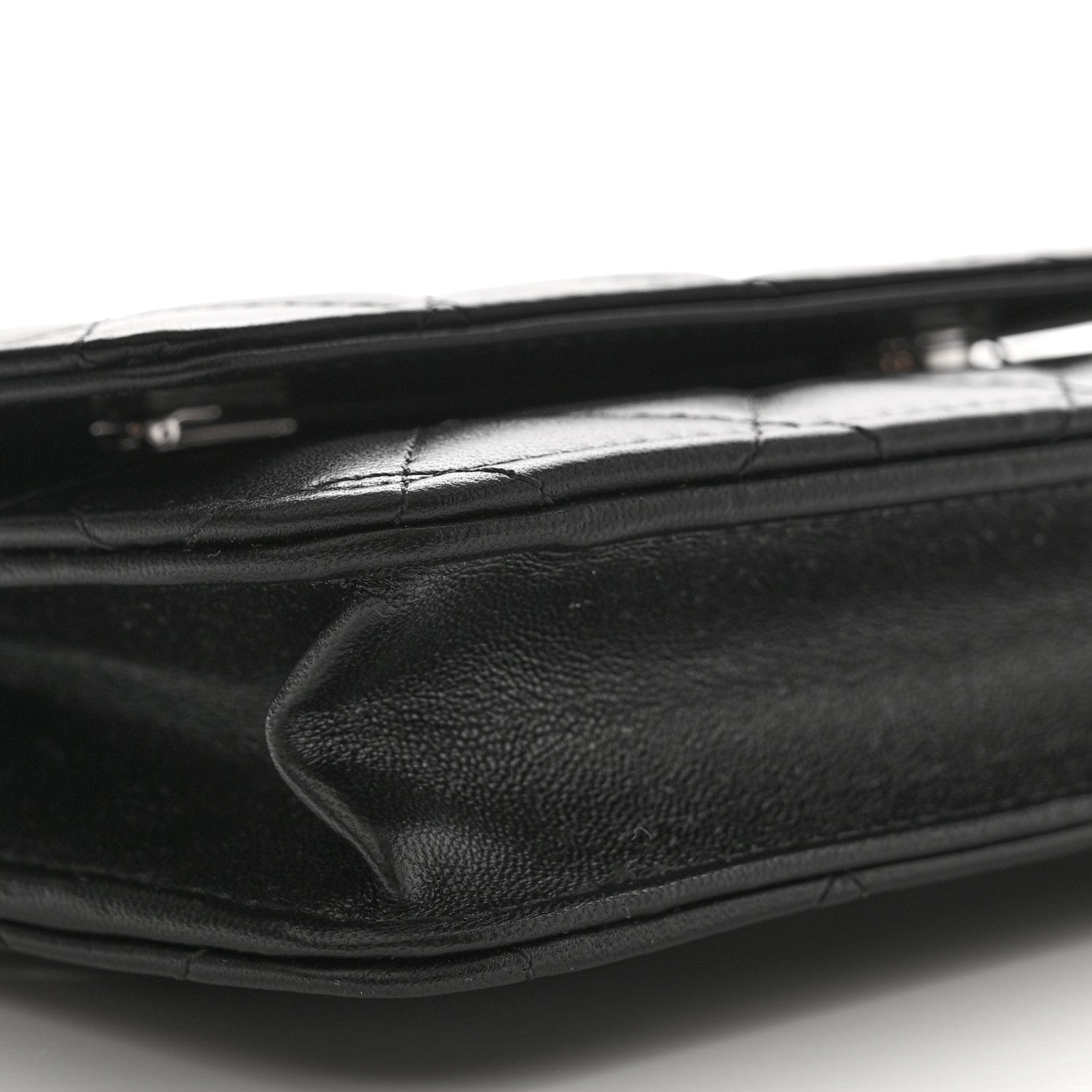 Chanel Lambskin Quilted Wallet On Chain WOC Black 9 of 11