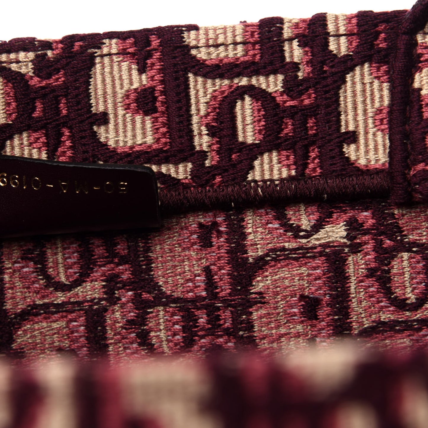 Oblique Large Book Tote Burgundy Multicolor