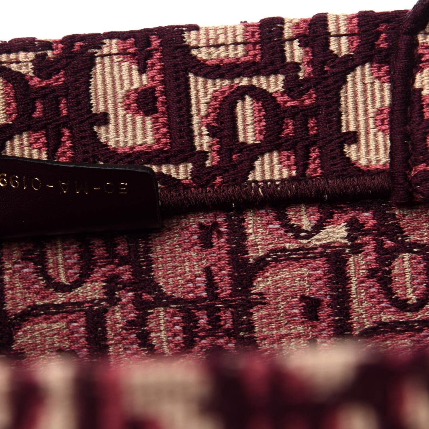 Christian Dior Oblique Large Book Tote Burgundy Multicolor 7 of 10