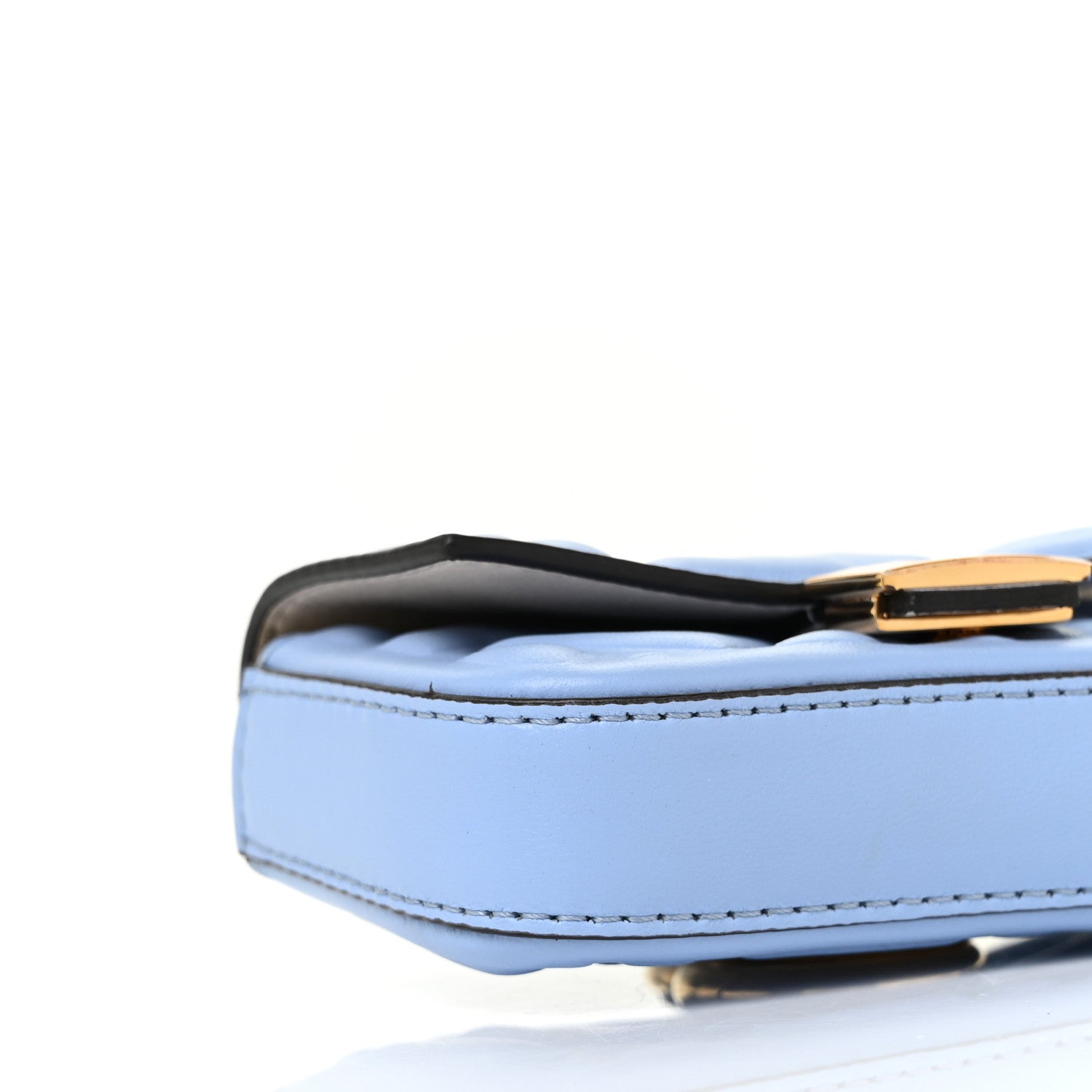 Fendi Nappa Matisse FF Embossed Nano Baguette Charm Placid Blue 6 of 7