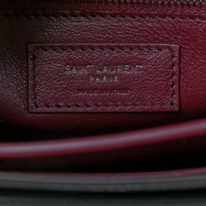 Saint Laurent Grain De Poudre Monogram Cassandra Clasp Bag Black Rouge Legion 6 of 10