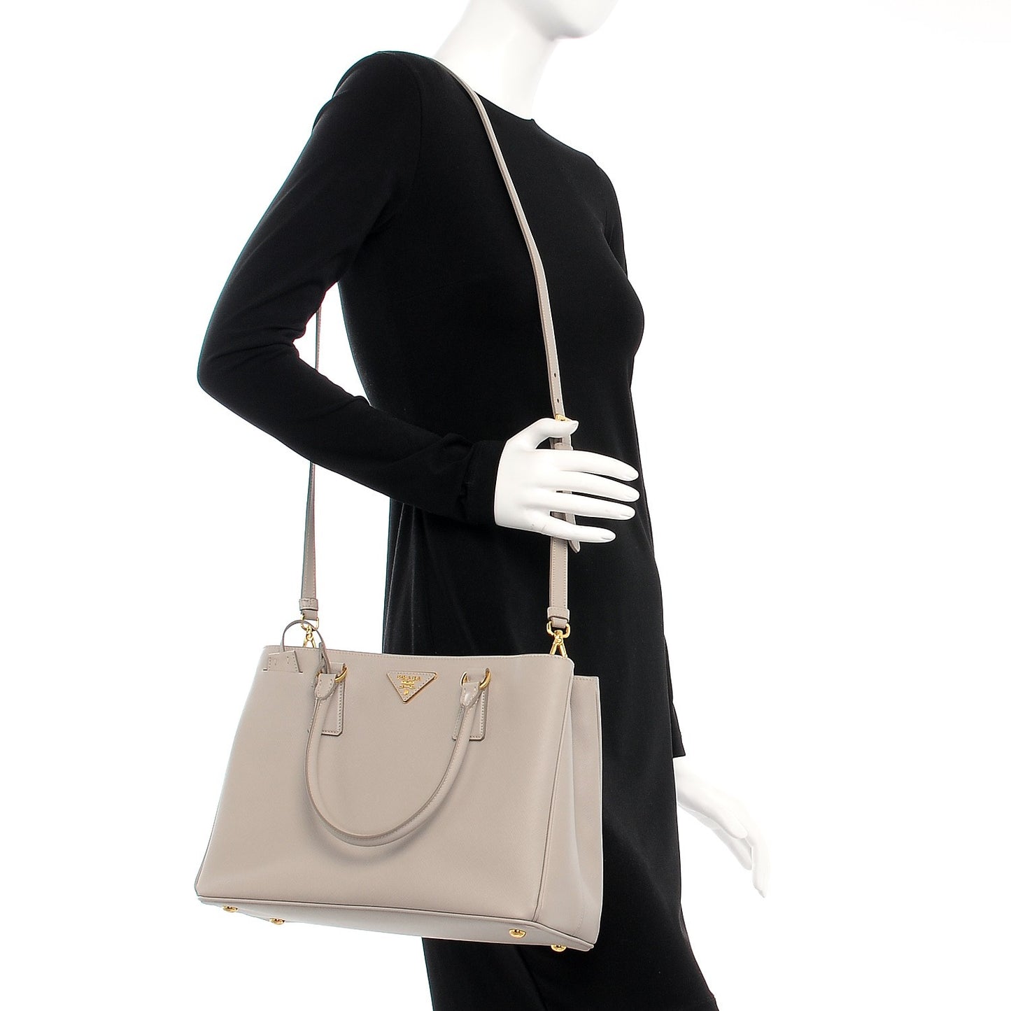 Saffiano Lux Medium Tote Pomice