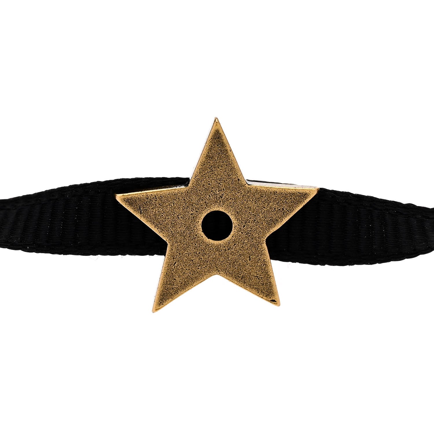 Christian Dior Grosgrain Ribbon Star Choker Necklace Black 4 of 5