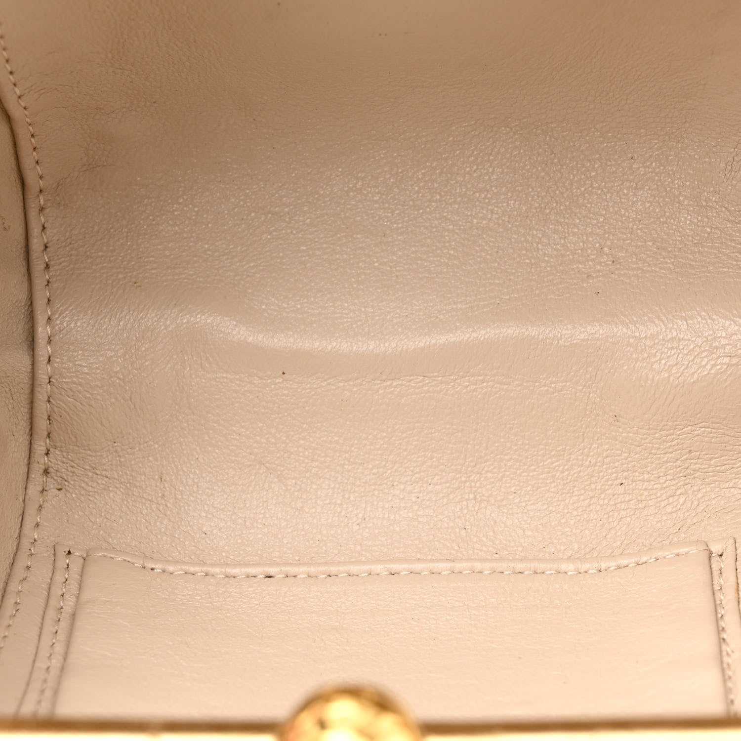 Chanel Metallic Lambskin Quilted CC Kiss Lock Evening Clutch Gold 5 of 13