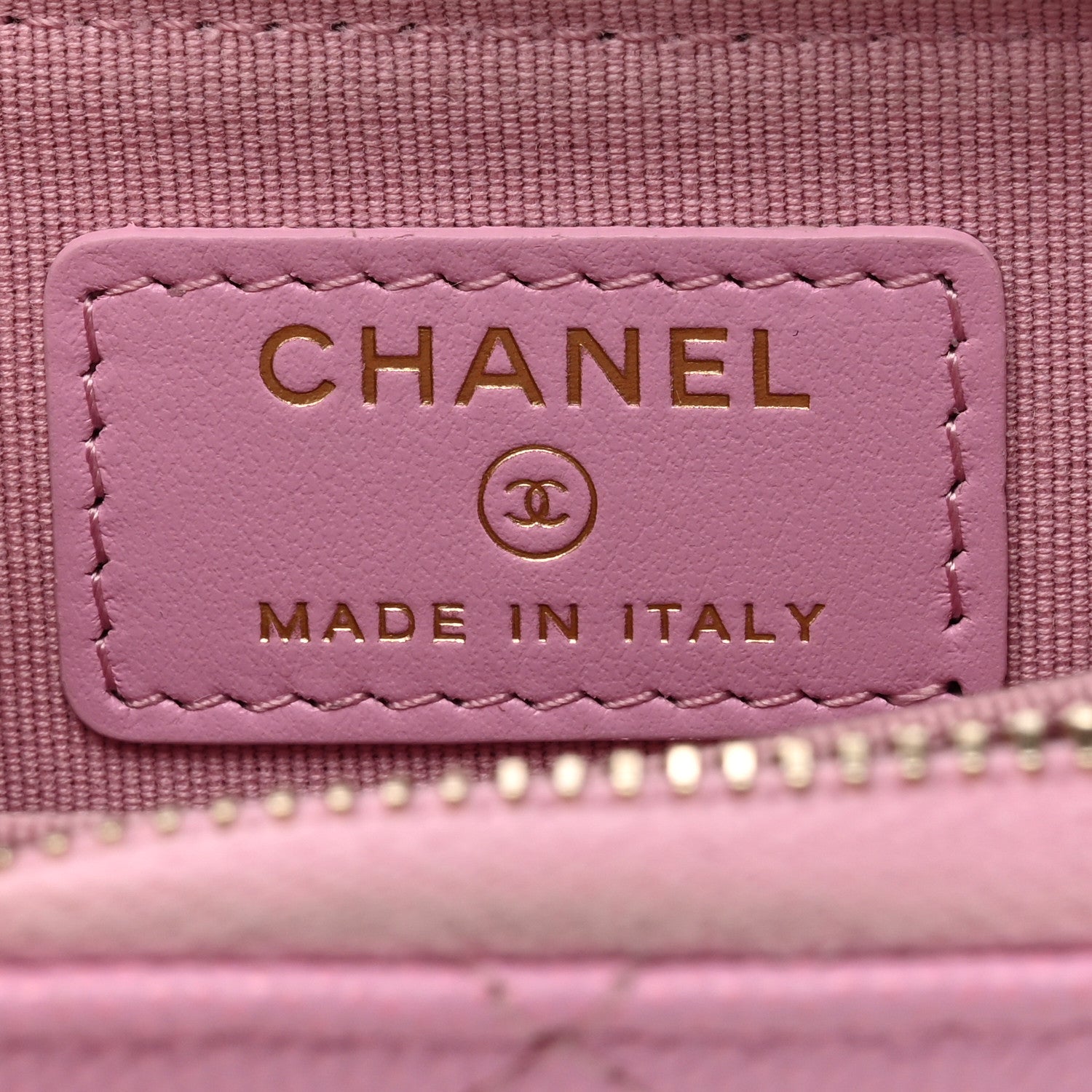 Chanel Caviar Quilted Zip Coin Purse Pink 7 of 12