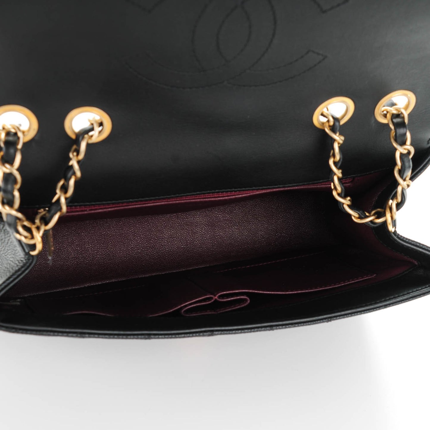 Caviar Quilted Medium CC Filigree Flap Black
