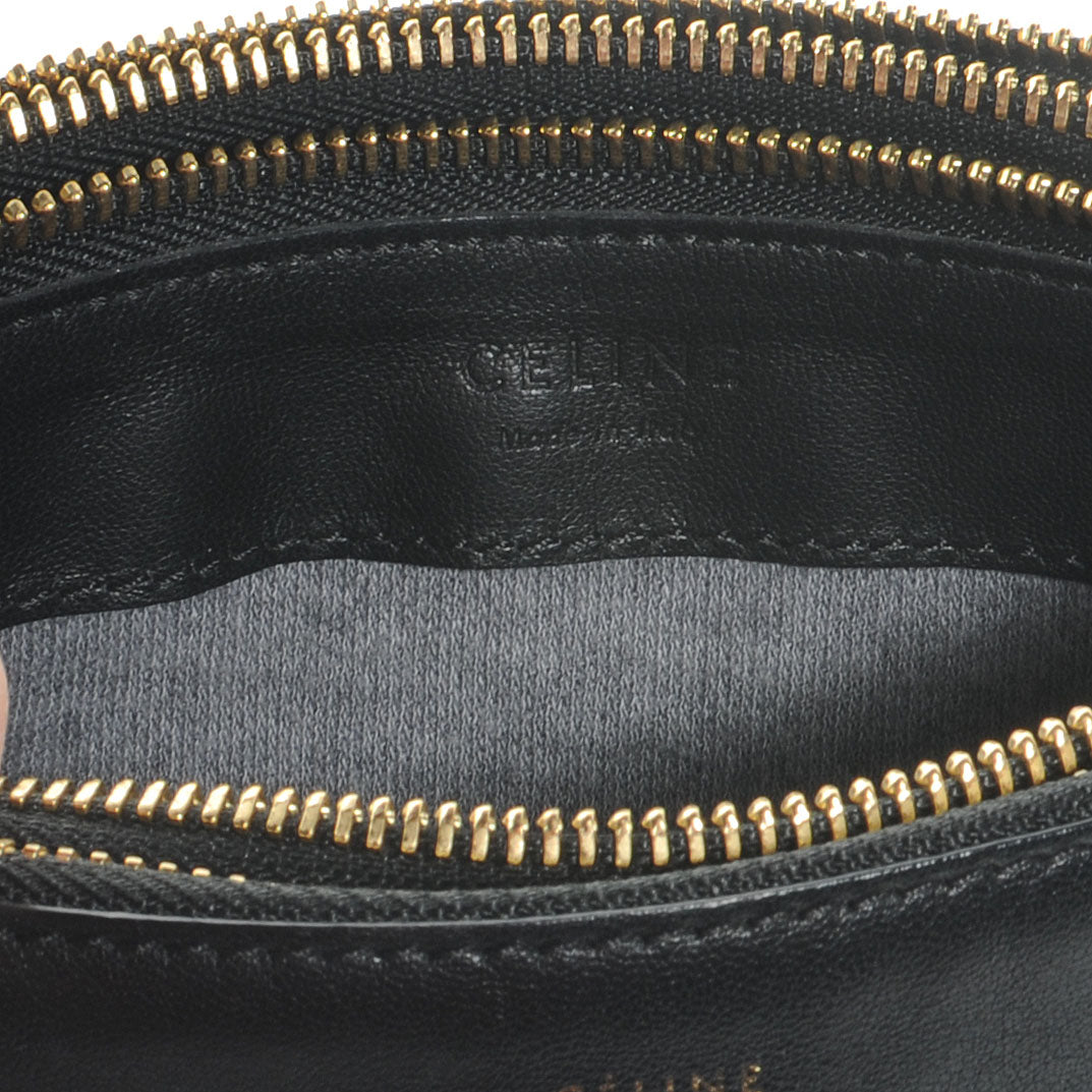 Celine Lambskin Small Trio Crossbody Bag Black 6 of 7