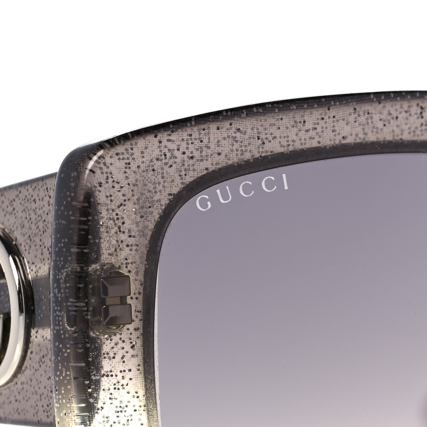Glitter Acetate Square Frame Sunglasses GG3814S Grey