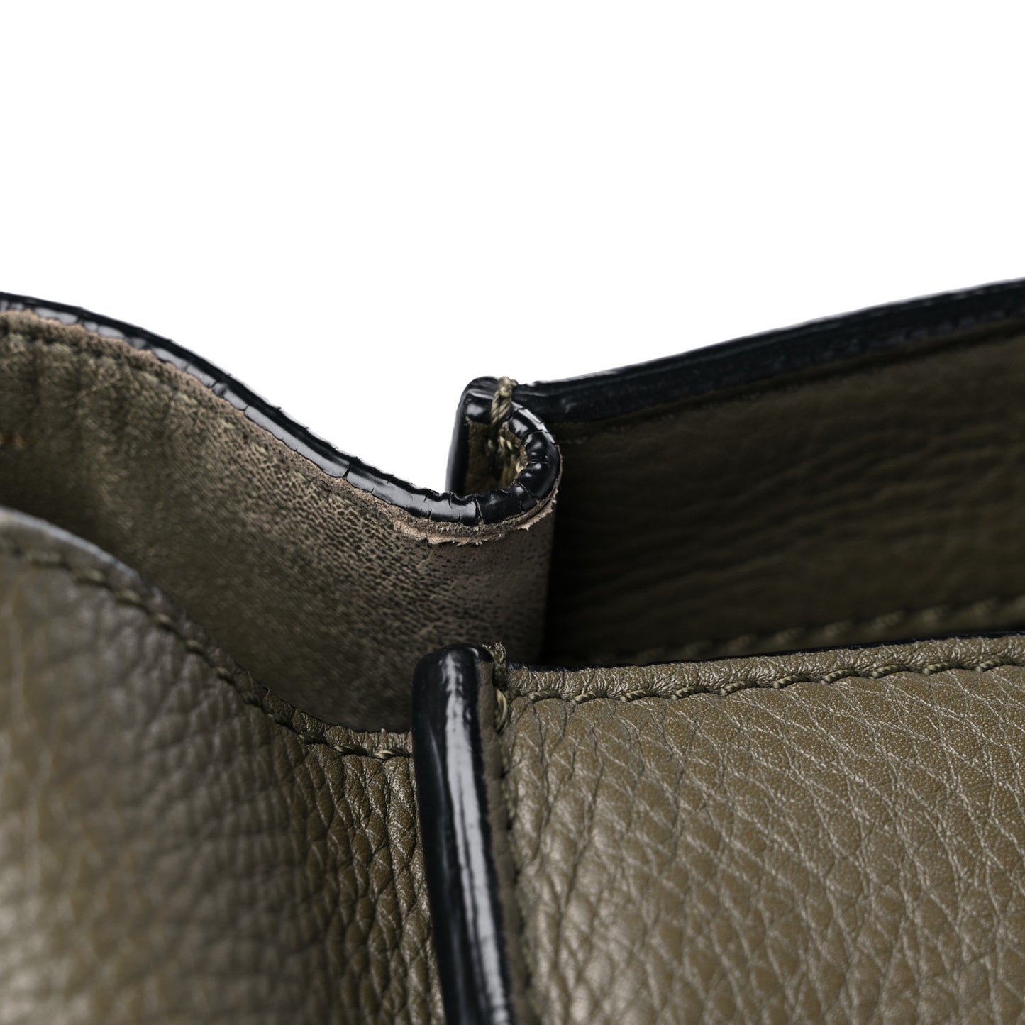 Grained Calfskin To Be Cool Tote Khaki