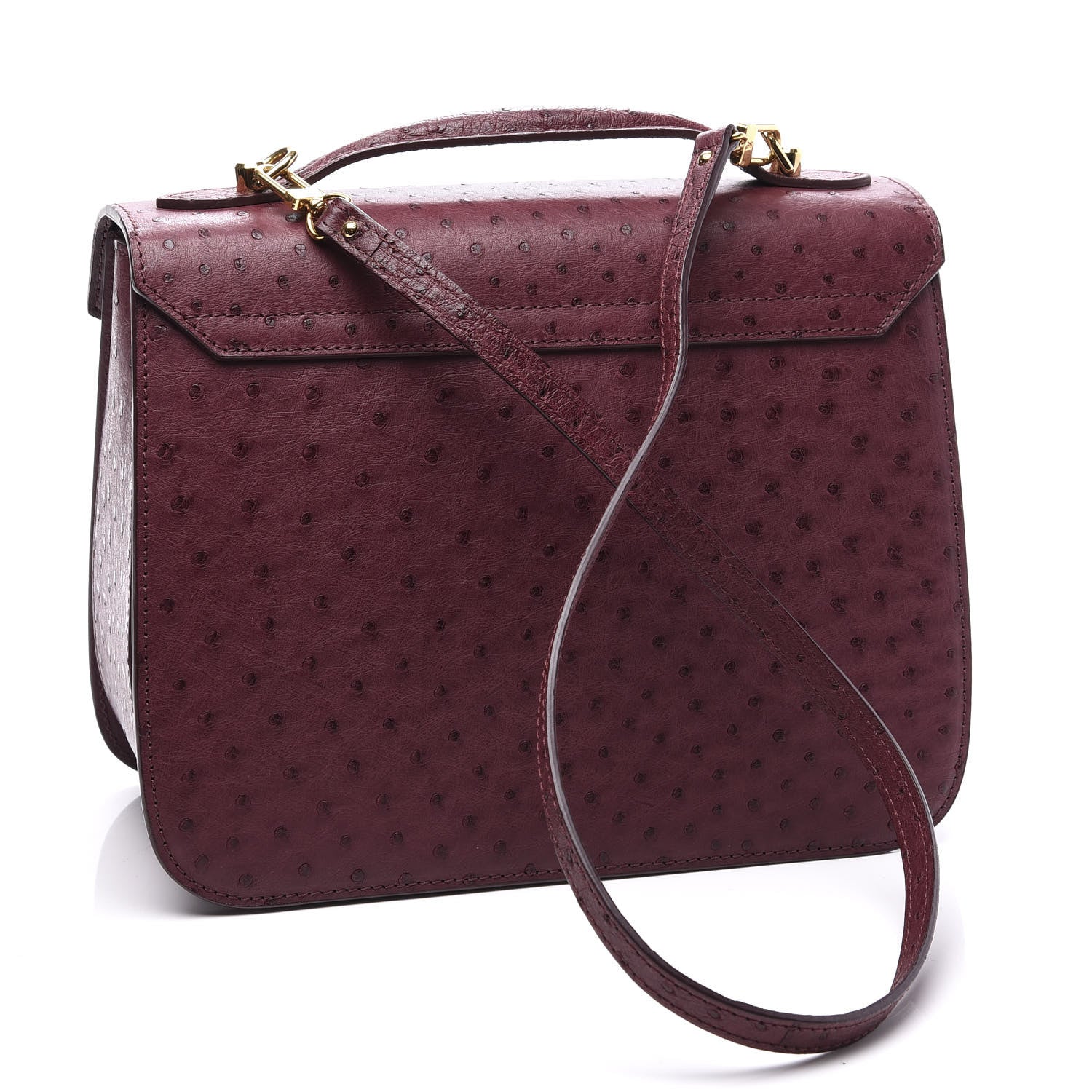 Louis Vuitton Ostrich Mirada Prune 2 of 9