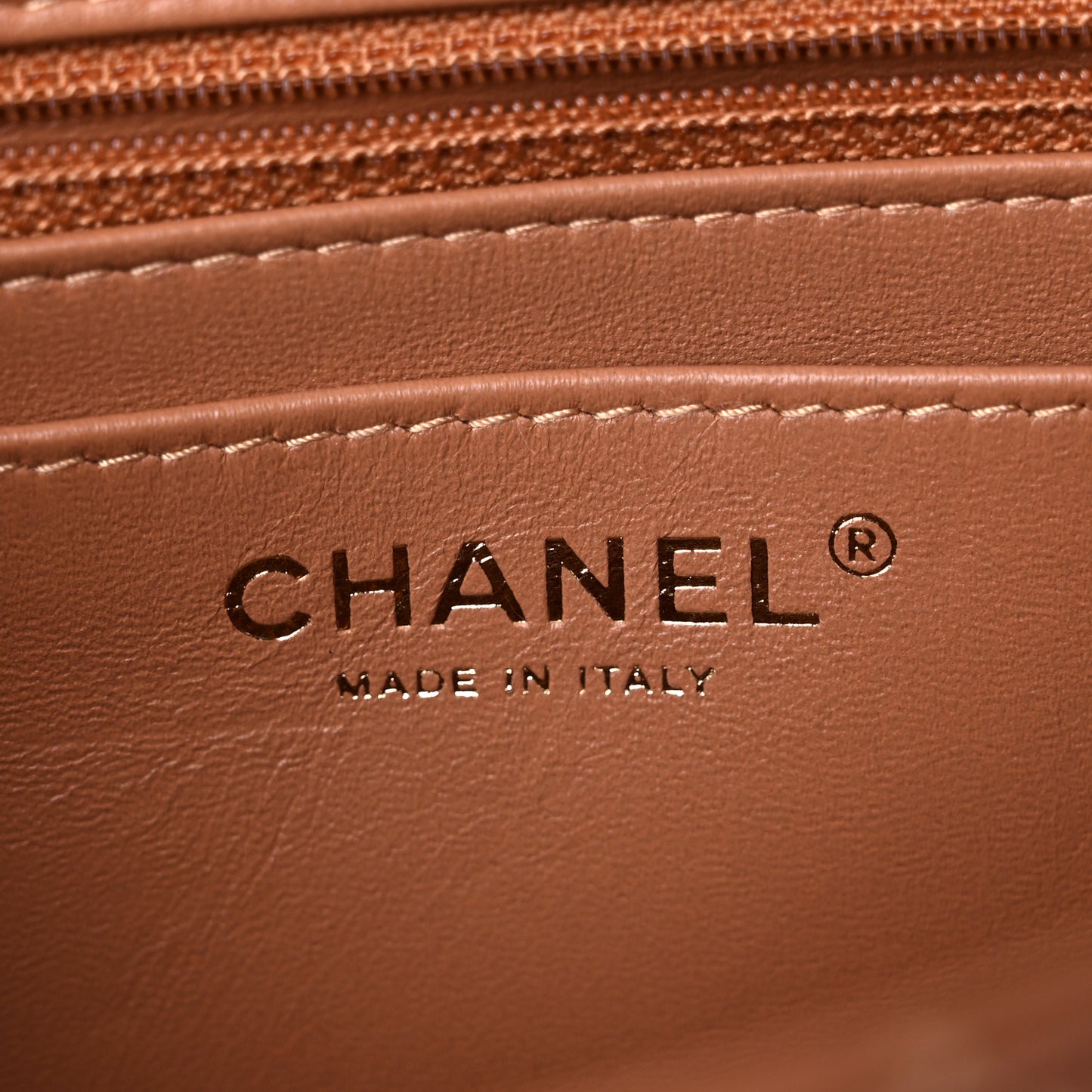 Lambskin Quilted Mini Rectangular Flap Brown