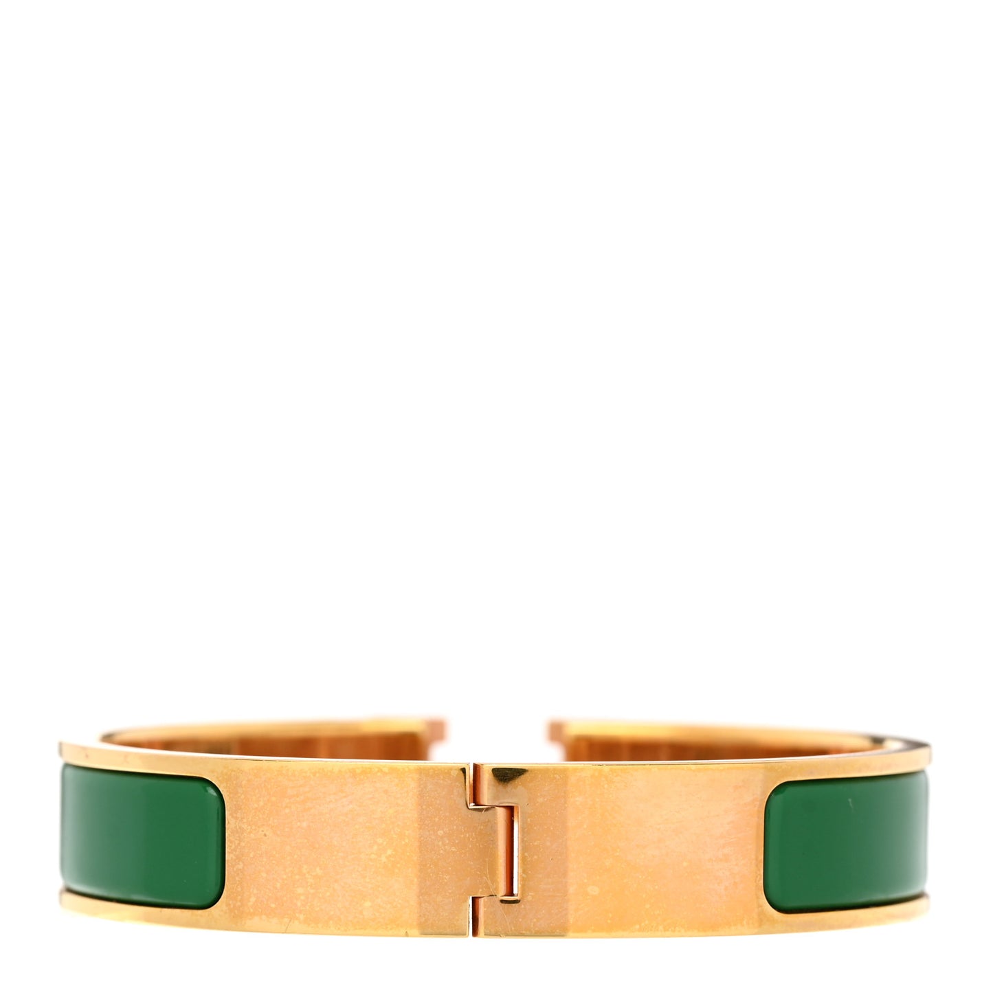 Enamel Narrow Clic Clac H Bracelet Vert Sapin