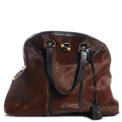Saint Laurent Pony Hair Oversized Muse Tote 1 of 10