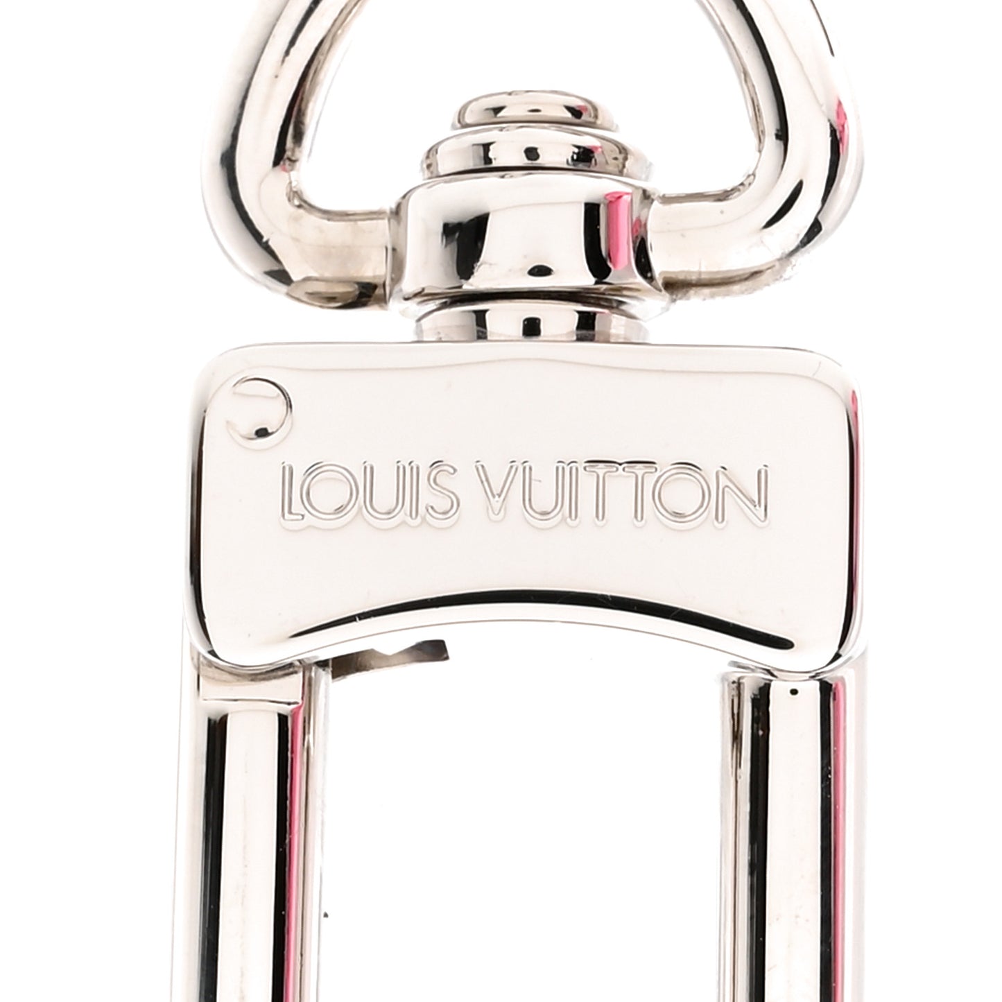 LV Distorted Damier Bag Charm Key Holder Black