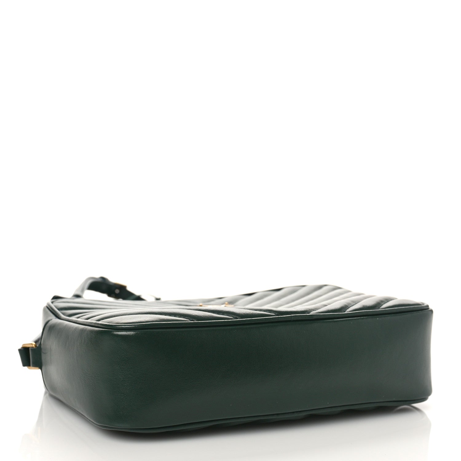 Saint Laurent Calfskin Matelasse Monogram Lou Camera Bag New Vert Fonce 4 of 8