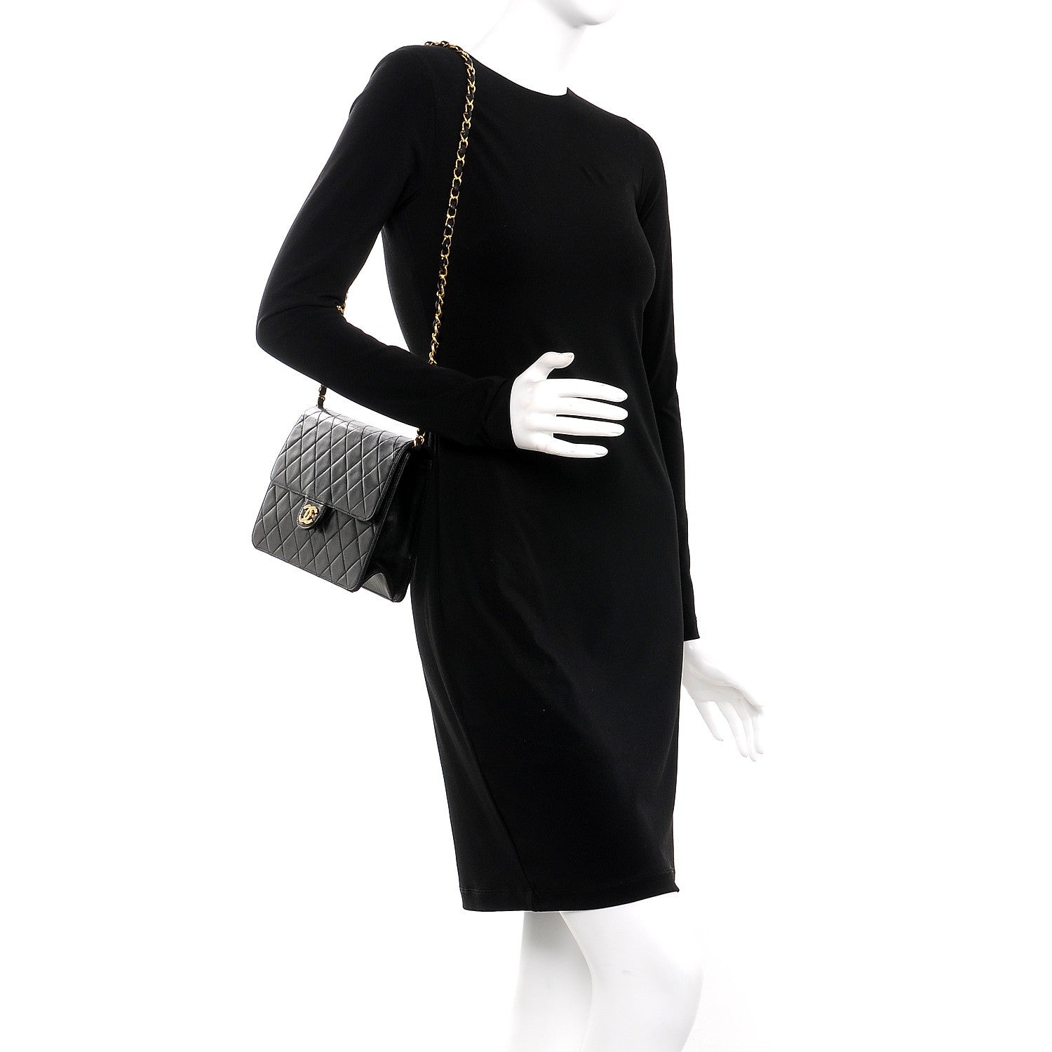 Chanel Lambskin Quilted Small Flap Black 2 of 7