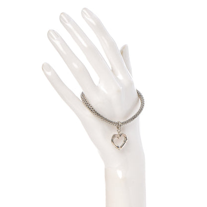John Hardy Sterling Silver Bamboo Heart Charm Bracelet 2 of 7