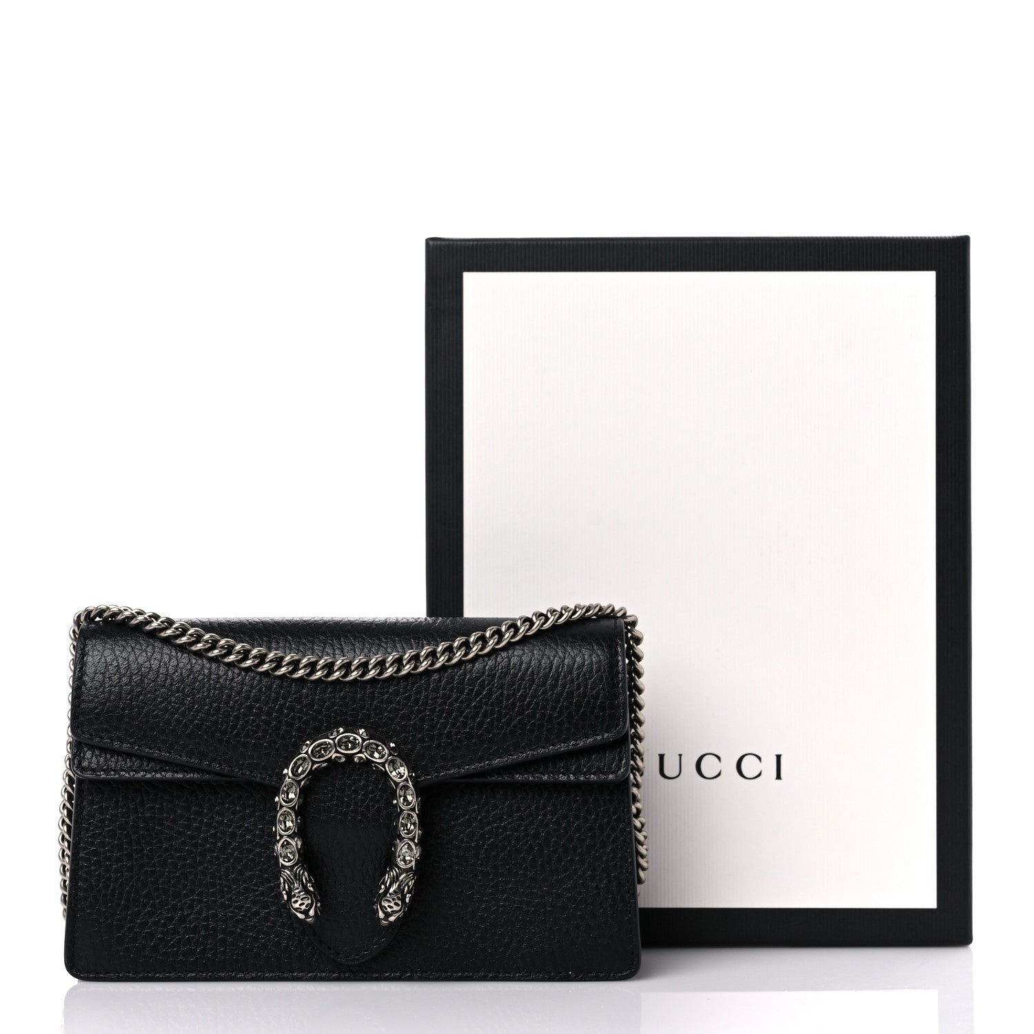 Gucci Calfskin Super Mini Dionysus Shoulder Bag Black 11 of 11