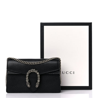 Gucci Calfskin Super Mini Dionysus Shoulder Bag Black 11 of 11