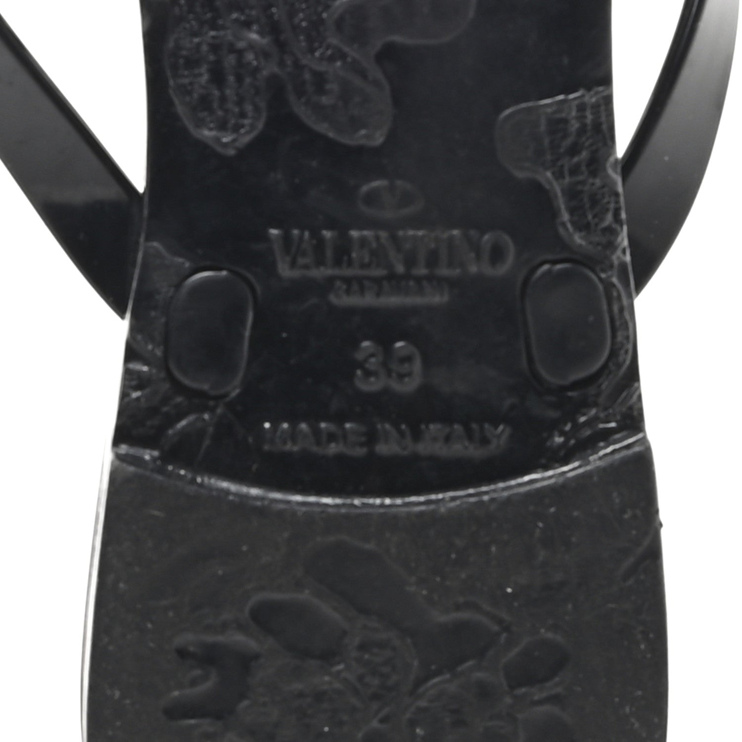 Valentino Garavani PVC Jelly Rockstud Bow Thong Sandals 39 Black 7 of 8