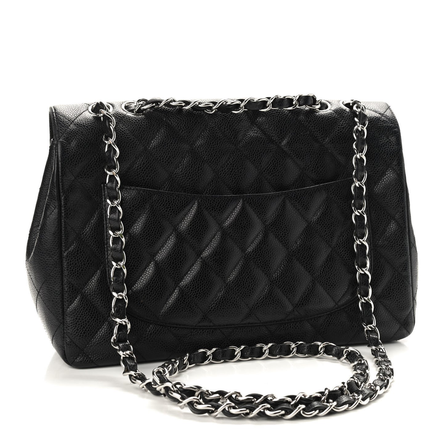 Caviar Quilted Jumbo Single Flap Black
