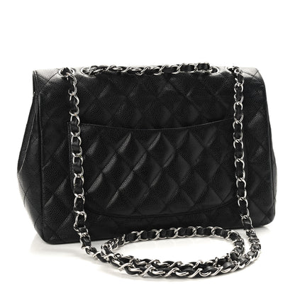Chanel Caviar Quilted Jumbo Single Flap Black 3 of 16