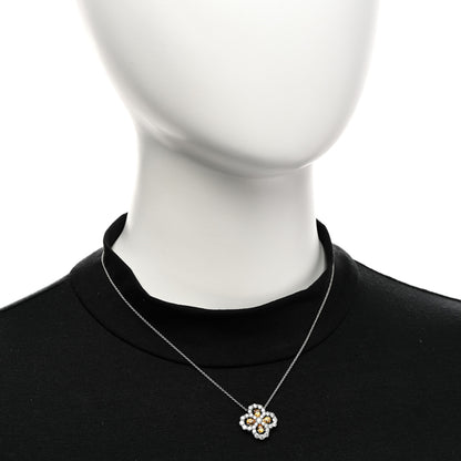 Harry Winston Platinum Diamond Yellow Sapphire Full Loop Pendant Necklace 2 of 5