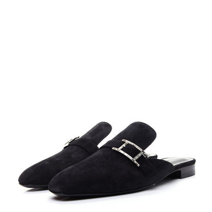 Hermes Suede Goatskin Beauty Mules 39 Black 5 of 11