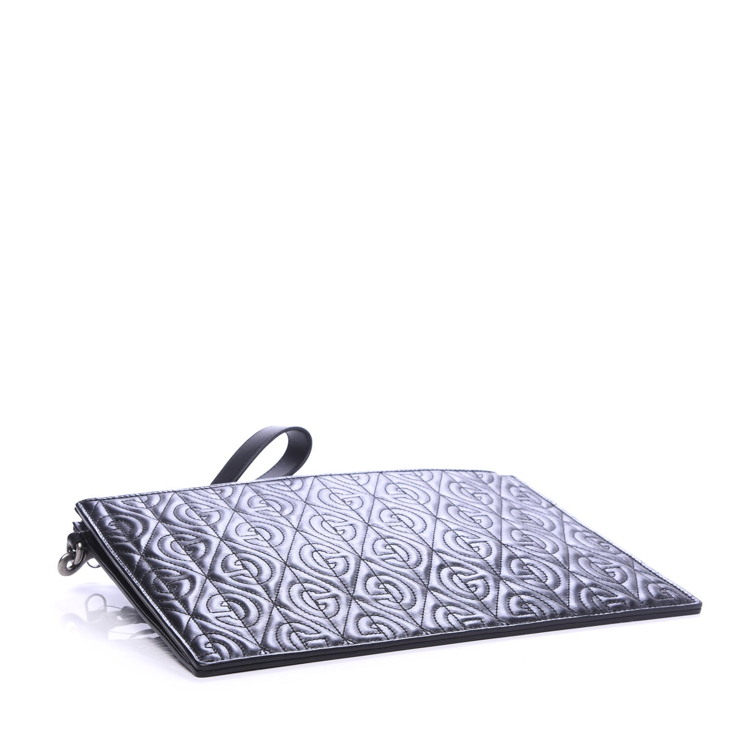 Gucci Calfskin G Rhombus Quilted Documents Holder Black 4 of 7