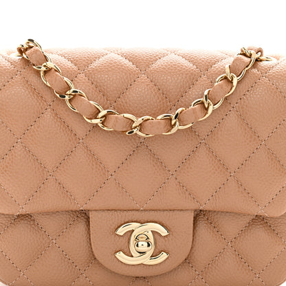 Chanel Caviar Quilted Mini Square Flap Beige 5 of 10