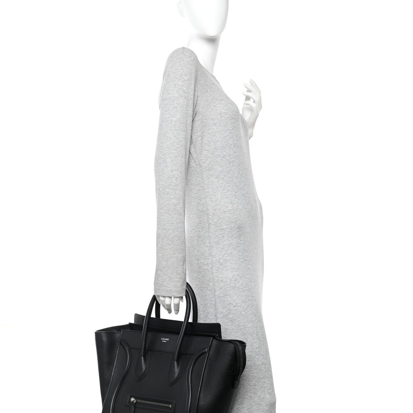 Drummed Calfskin Mini Luggage Black