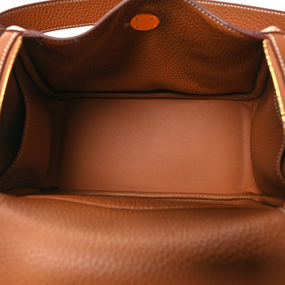 Hermes Taurillon Clemence Lindy 26 Gold 5 of 11