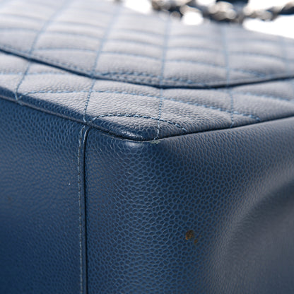 Chanel Caviar Quilted Grand Shopping Tote GST Dark Blue 10 of 14