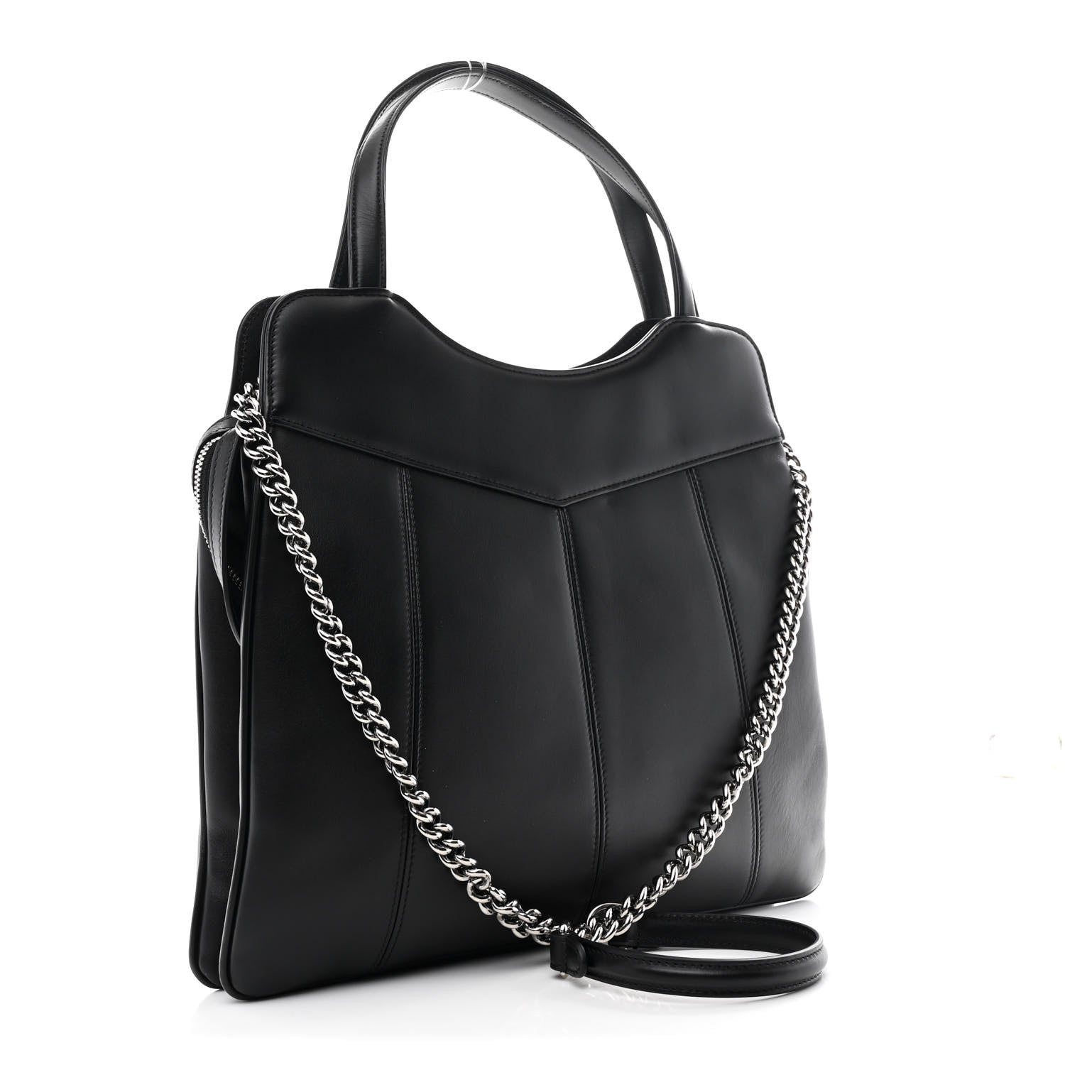 Gucci Calfskin Petite GG Medium Tote Bag Black 3 of 10