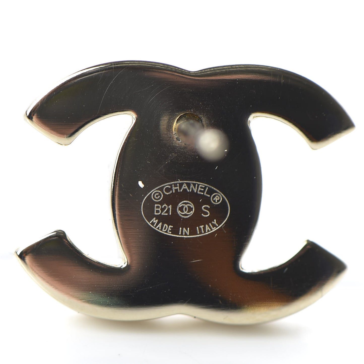 Metal CC Turnlock Earrings Gold