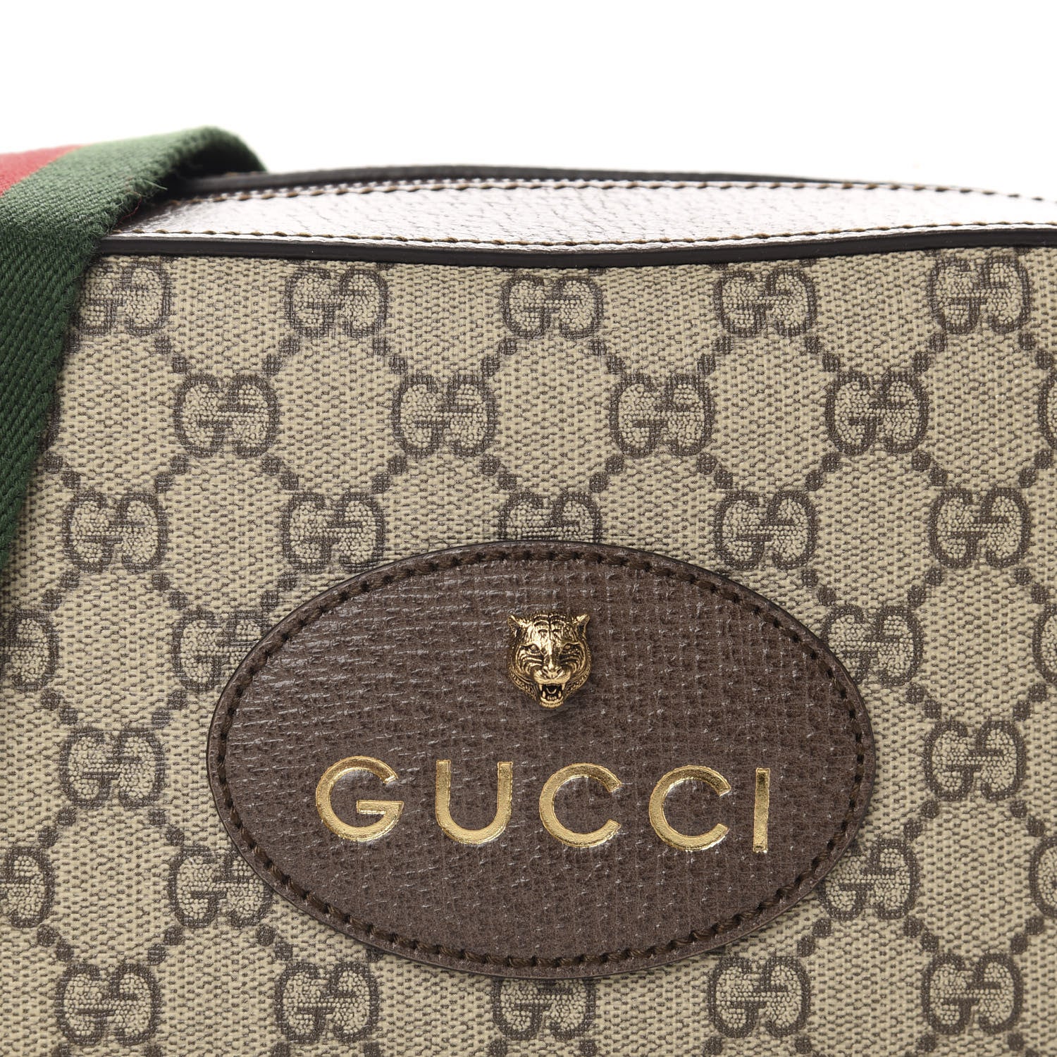 Gucci GG Supreme Monogram Web Neo Vintage Shoulder Bag Beige New Acero Crop 10 of 11