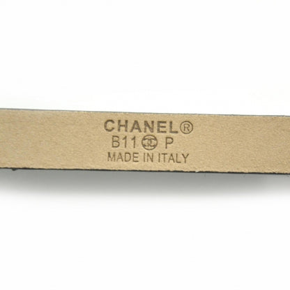Chanel Crystal Skinny Belt Metallic Black 3 of 5