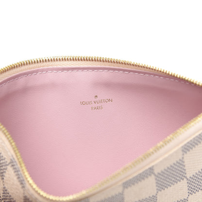 Louis Vuitton Damier Azur Felicie Chain Wallet Zippered Insert Rose Ballerine 6 of 6
