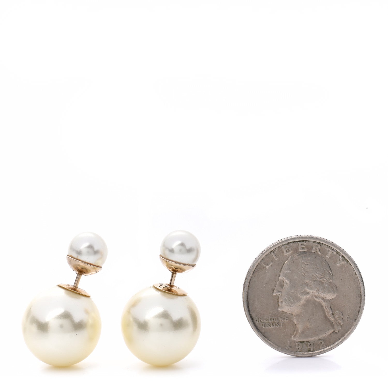 Christian Dior Pearl Mise En Dior Tribal Earrings Gold 2 of 3