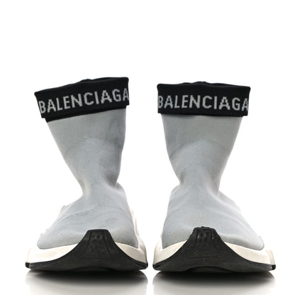 Balenciaga Neoprene Knit Womens Speed Cuffed Sneakers 39 Grey 2 of 9