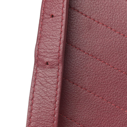 Chanel Grained Calfskin Stitched Chevron Medium Chic Top Handle Flap Red 13 of 17