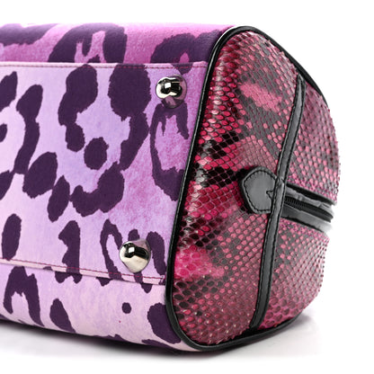 Christian Dior Snakeskin Leopard Gambler Dice Bowler Pink 10 of 13