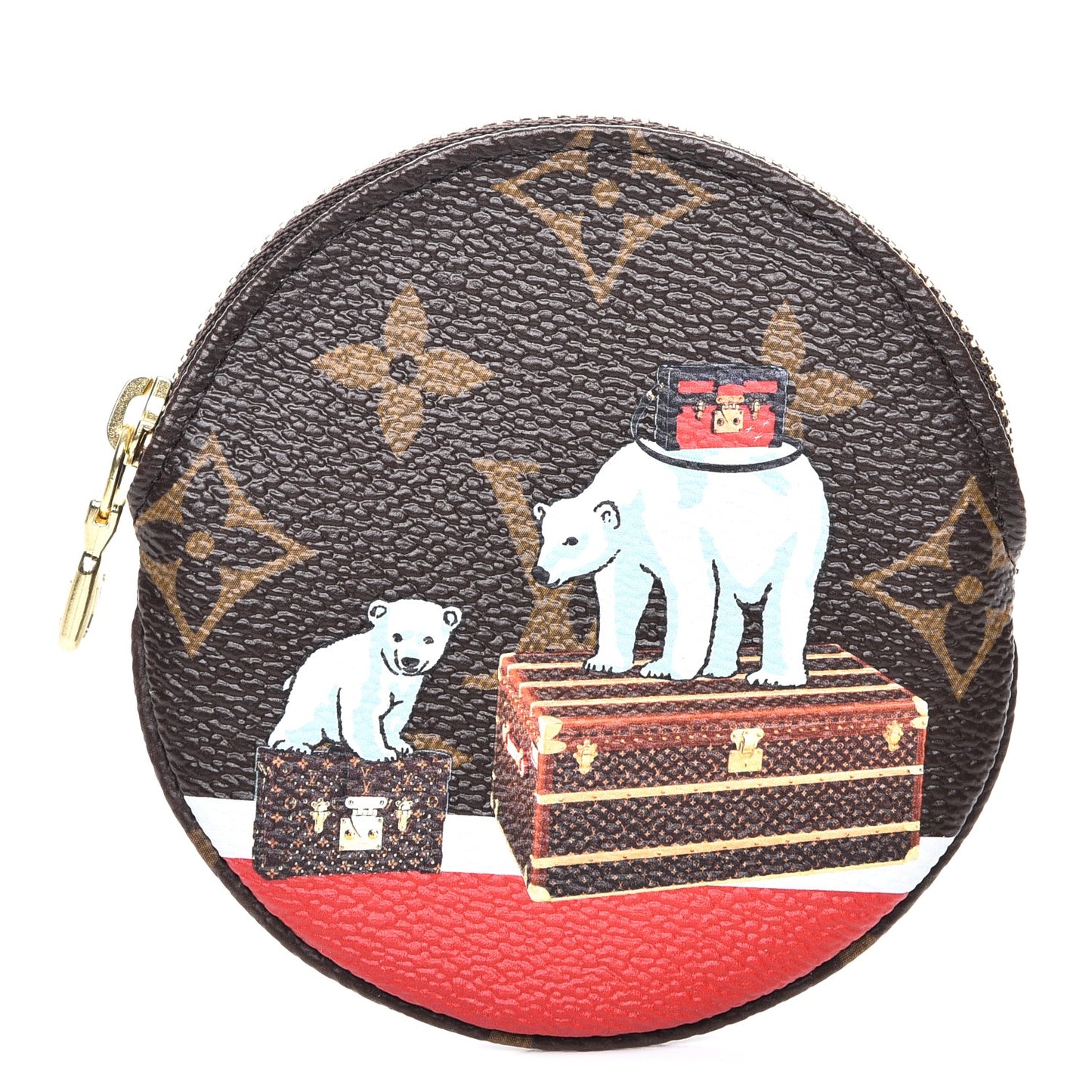 Monogram 2017 Christmas Animation Round Coin Purse