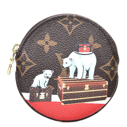 Louis Vuitton Monogram 2017 Christmas Animation Round Coin Purse 1 of 7