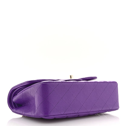 Chanel Caviar Quilted Small Double Flap Dark Purple 4 of 11