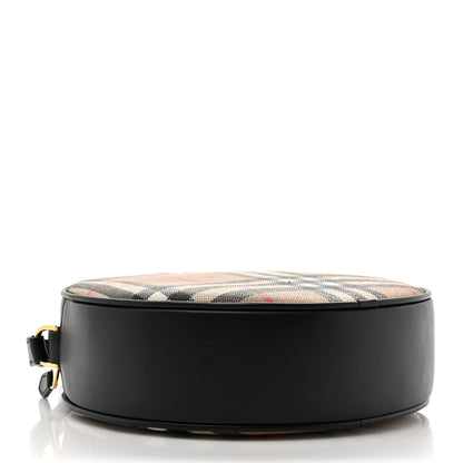 Burberry Vintage Check Calfskin Louise Bag Archive Beige Black 4 of 9