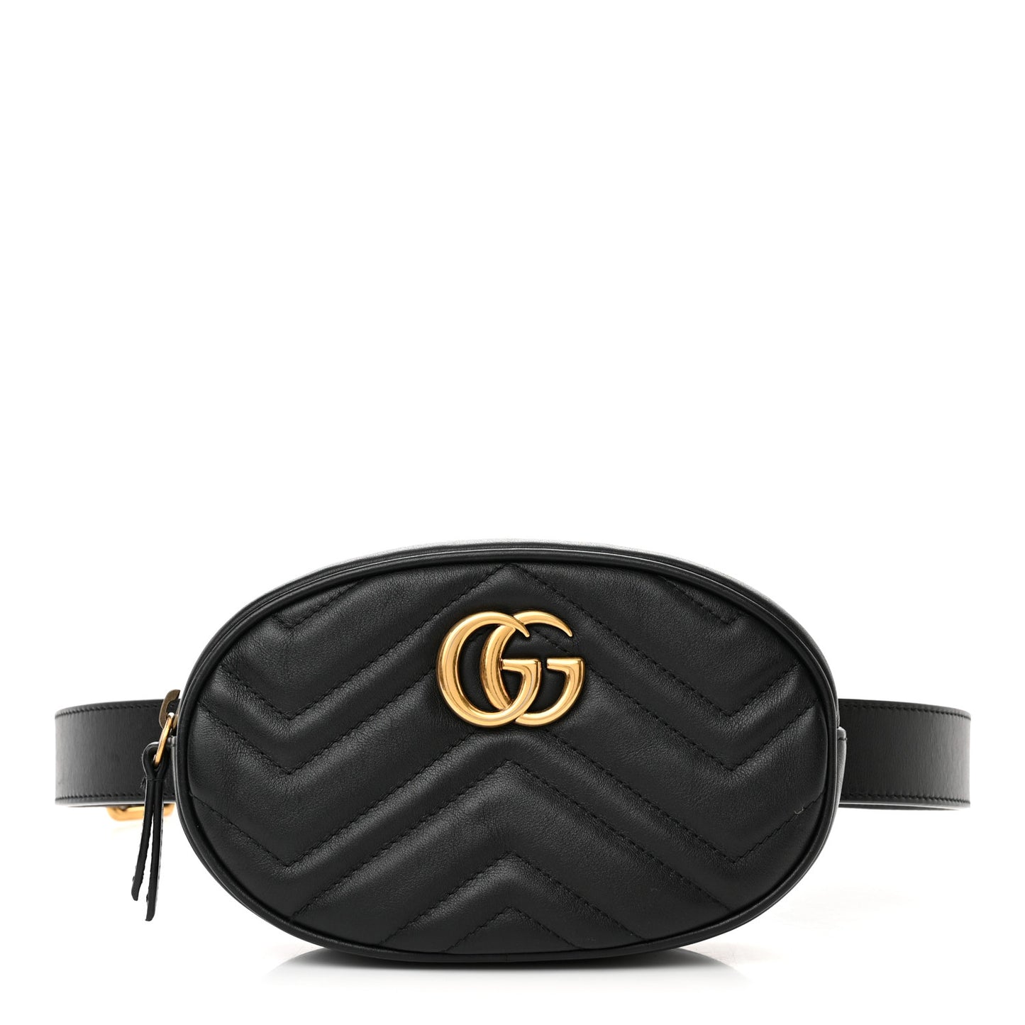 Calfskin Matelasse GG Marmont Belt Bag 95 38 Black