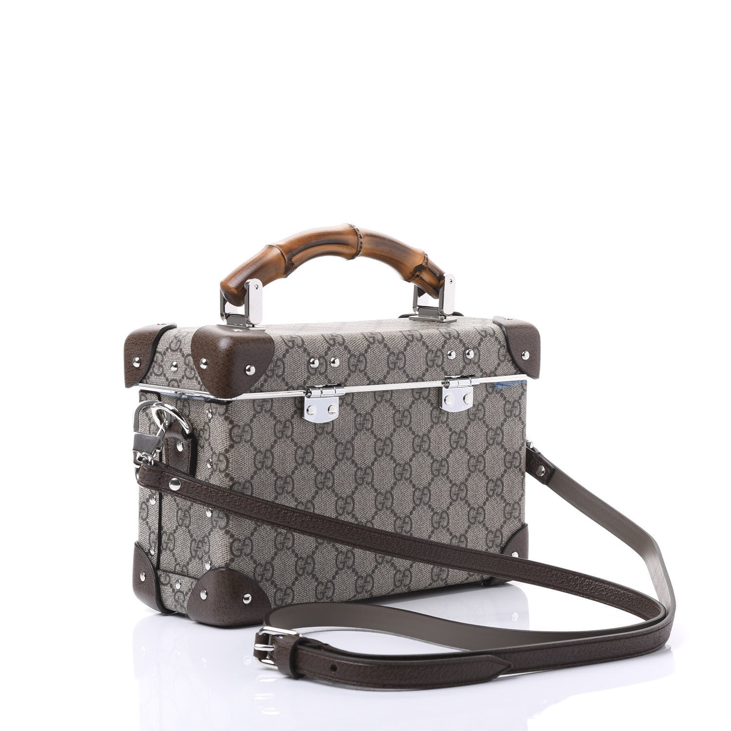 Gucci GG Supreme Monogram Globe-Trotter Beauty Case Brown 2 of 9