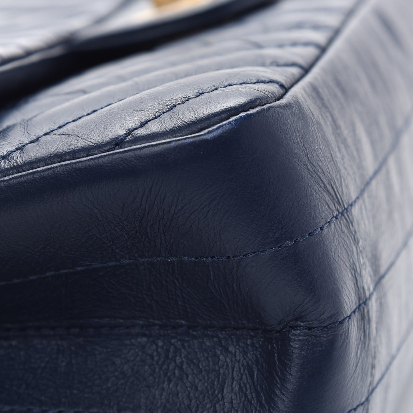 Aged Calfskin Chevron Quilted 2.55 Reissue 225 Flap Blue