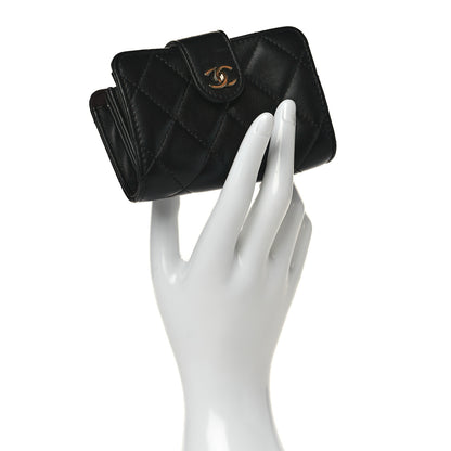 Chanel Lambskin Quilted Gusseted Card Holder Black 2 of 8